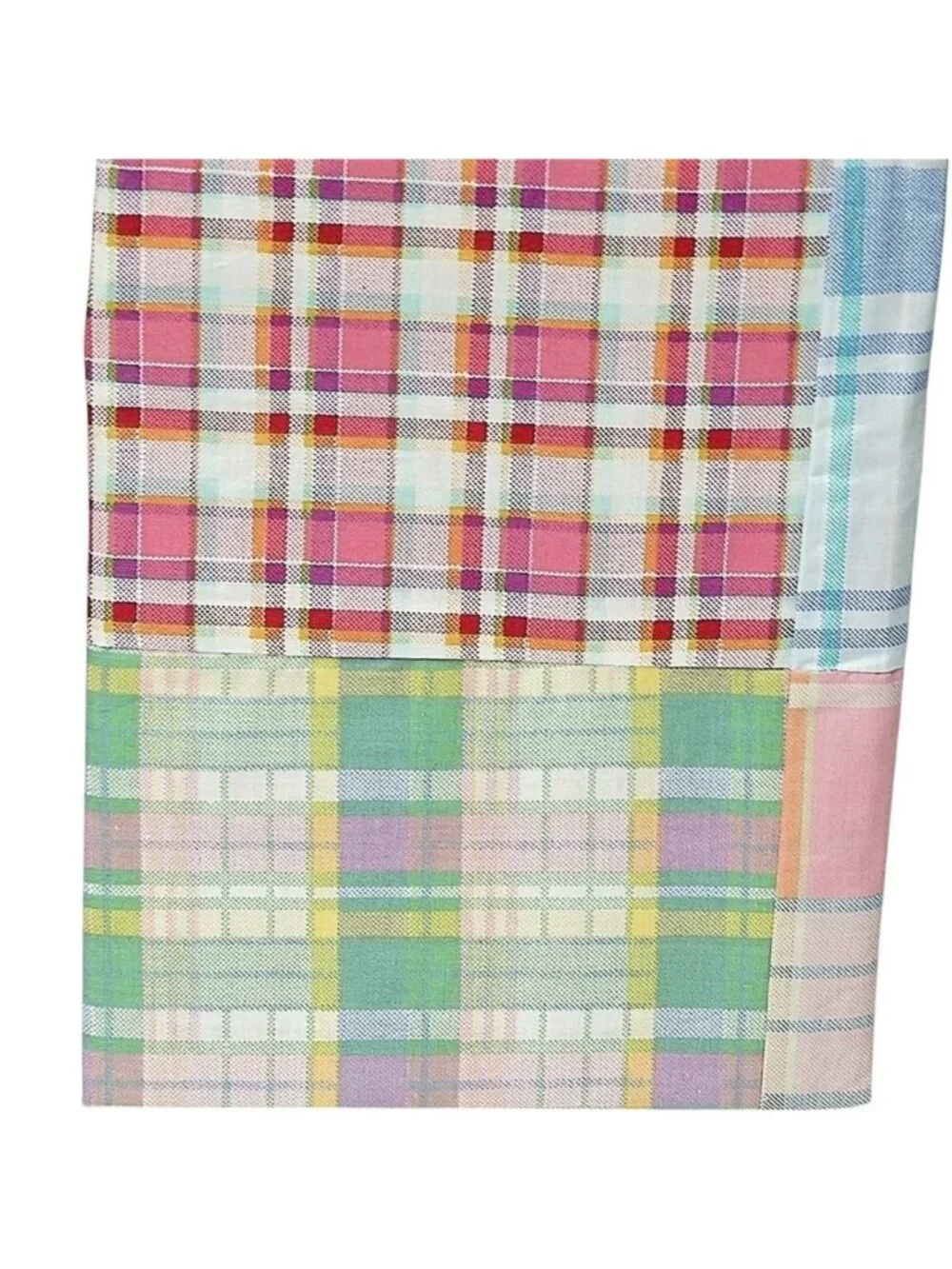 MIX IT HOME One Pillowcase Newport Madras Pink Plaid Standard Size Cotton NWT